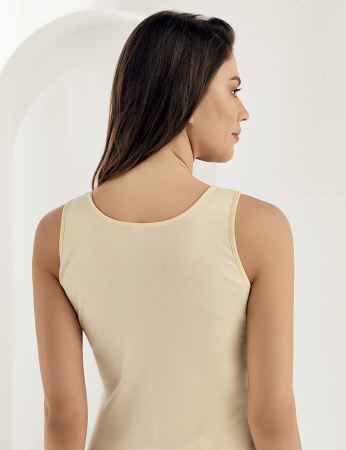 Sahinler Wide Strapped Rib Camisole Black MB004 - Thumbnail