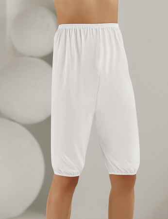 Sahinler Women Cotton Underwear with Cuff White MB002 - Thumbnail